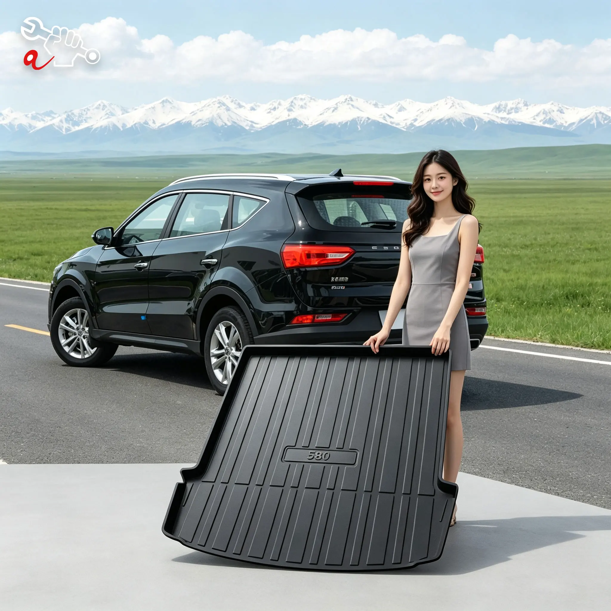 Custom Fit TPE Trunk Mat For ‌DFSK Glory 580 Pro 2016-2026 Rear Cargo Liner Durable Anti-Dirty Cargo Boot Liner Trunk Pad