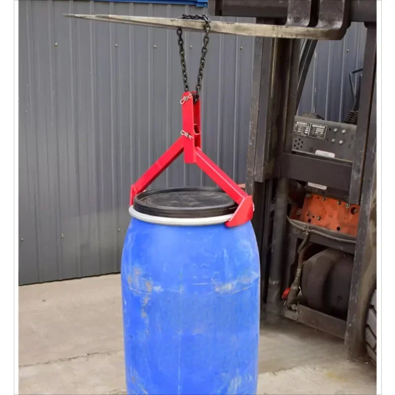 

Oil drum clamp, forklift special oil drum tongs, hook unloading barrel clamp, plastic barrel iron oil drum tongs double chain cl
