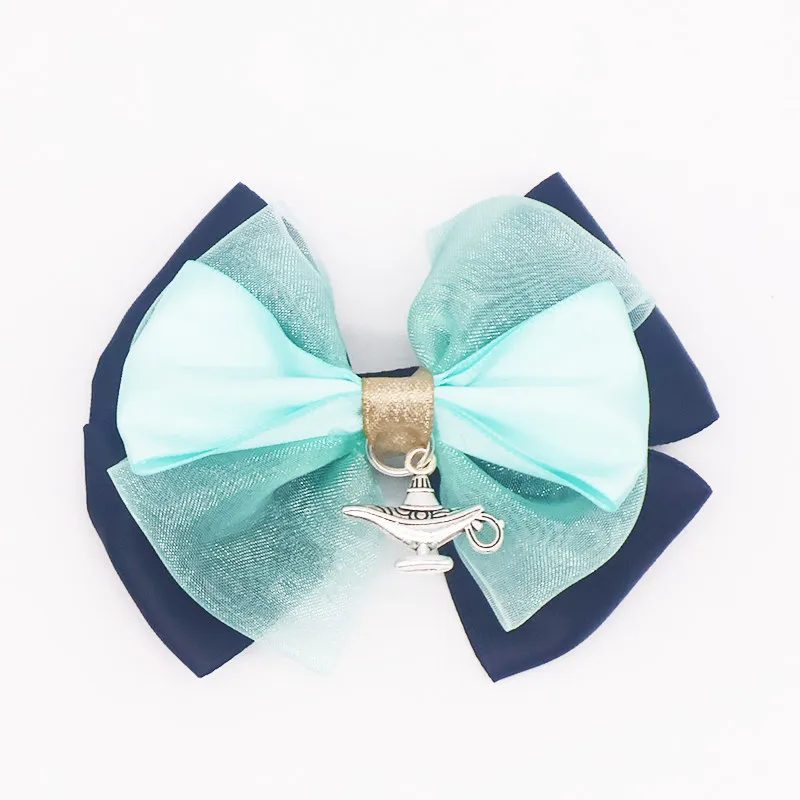 2pcs Disney Cartoon Anime Snow White Hair Bow for Girls Toddler Boutique Alice Frozen Girls Hair Clips Kids Hair Accessories view 4