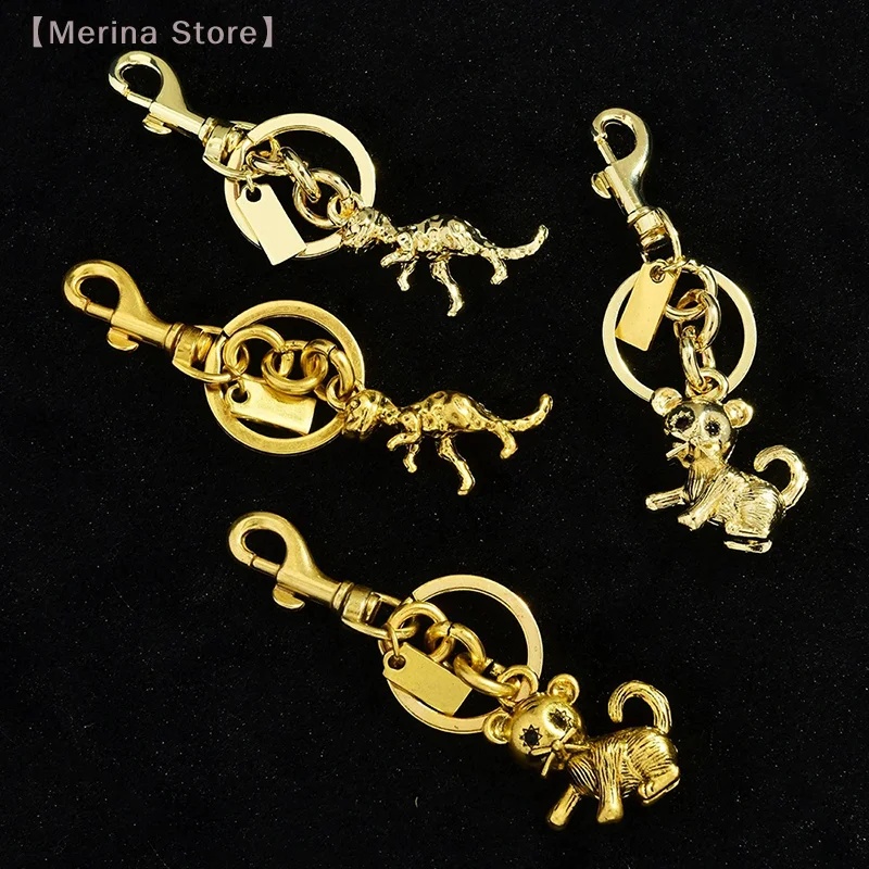 Colorful Alloy Bone Dinosaur Keychain Grasping Metal Keychain Accessory Ornament Handbag For Students