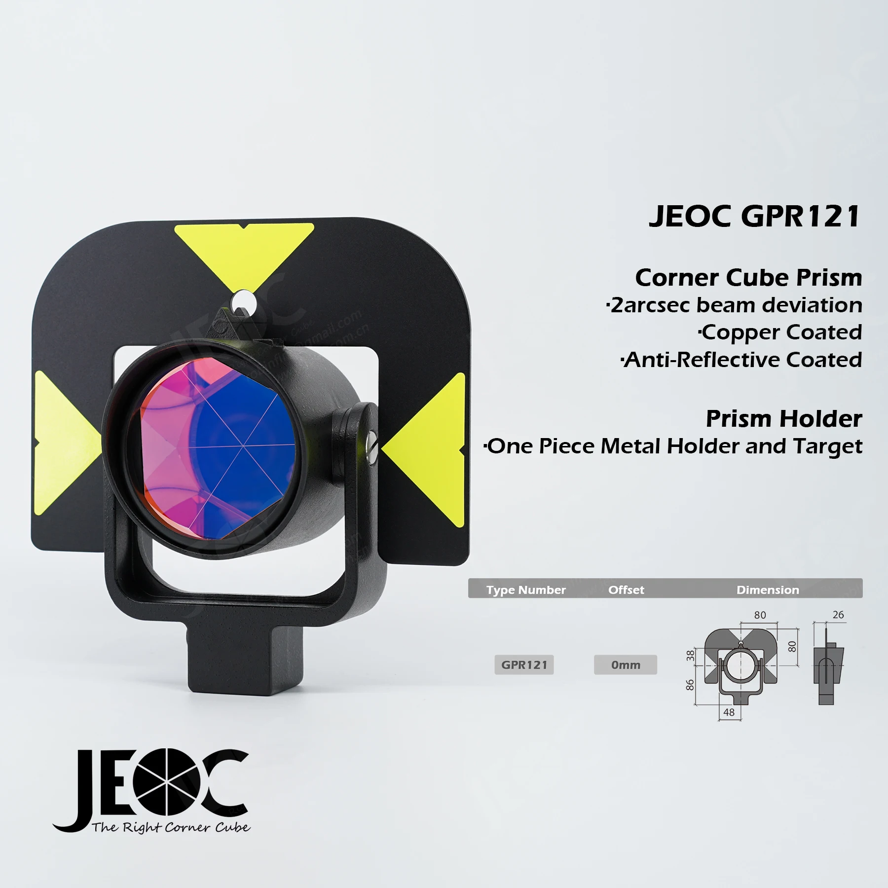 Imagem -04 - Prisma Preciso Jeoc Gpr121 e Conjunto Base Niveladora Gdf321+gzr103 Refletor Topográfico para Topografia do Sistema de Estação Total Leica