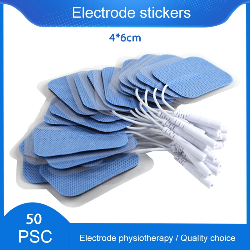 

50 pcs 2.0mm plug Non-woven Fabric Self Adhesive Electrode Pads EMS Tens Electrode Acupuncture Therapy Machine Massage Patch