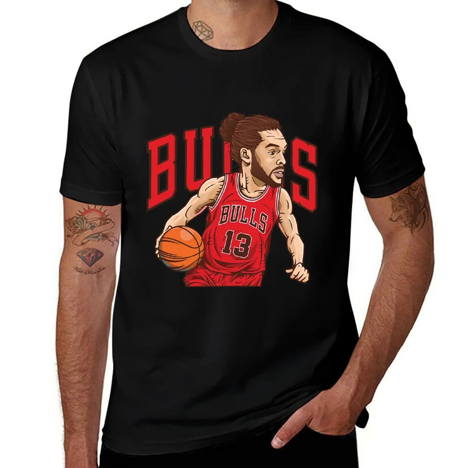 

Joakim Noah 13 Draw Chibi T-Shirt cotton t shirt man man t shirt summer