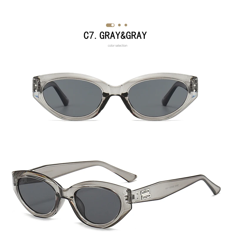 Cat-Eye-Sonnenbrille für Damen und Herren, UV400, Designer-Stil, Rokoko-Spionage, modische Luxus-Designermarke Jennie Korea – Detail 15