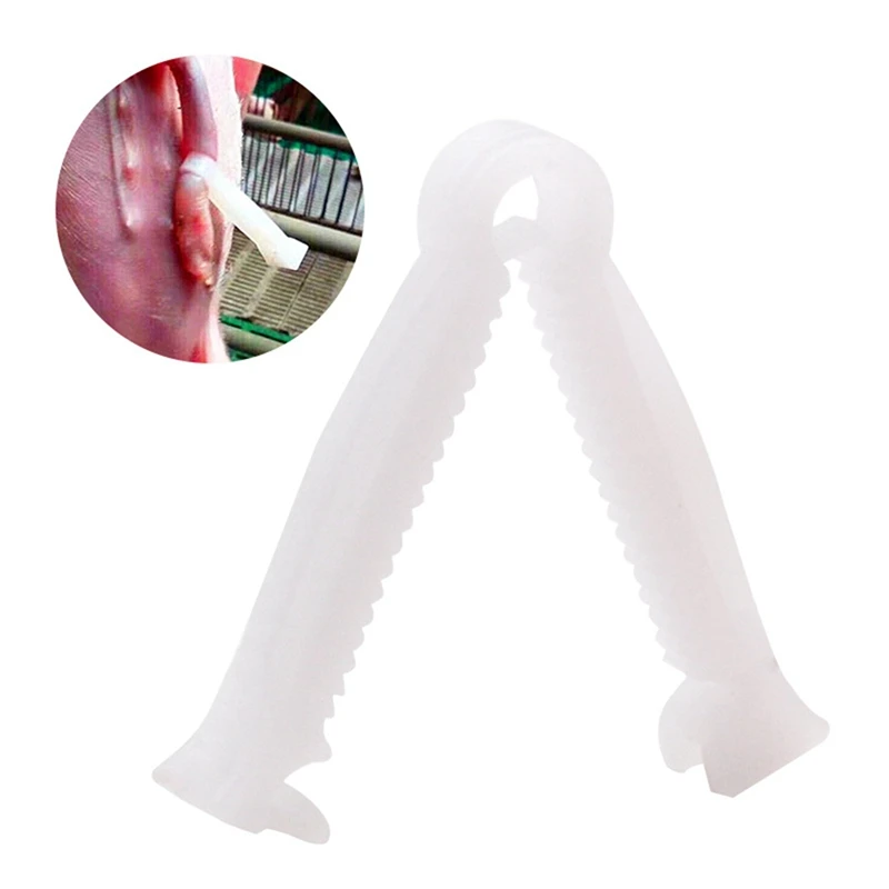 200 Pcs Pig Disposable Umbilical Cord Clip Clamps Hemostatic Disposable Clips Farm Animals Livestock Pig Equipment