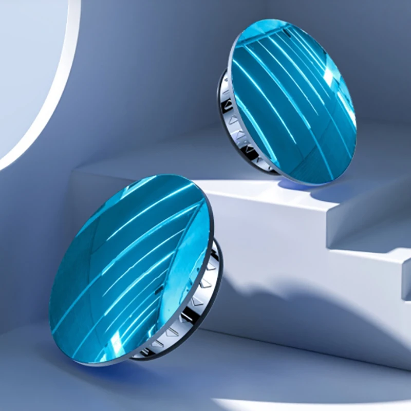 مرآة النقطة العمياء للسيارة مكونة من قطعتين، مرآة أمان مرورية كاملة الرؤية، مساعد ركن محدب بزاوية واسعة 360 درجة #2