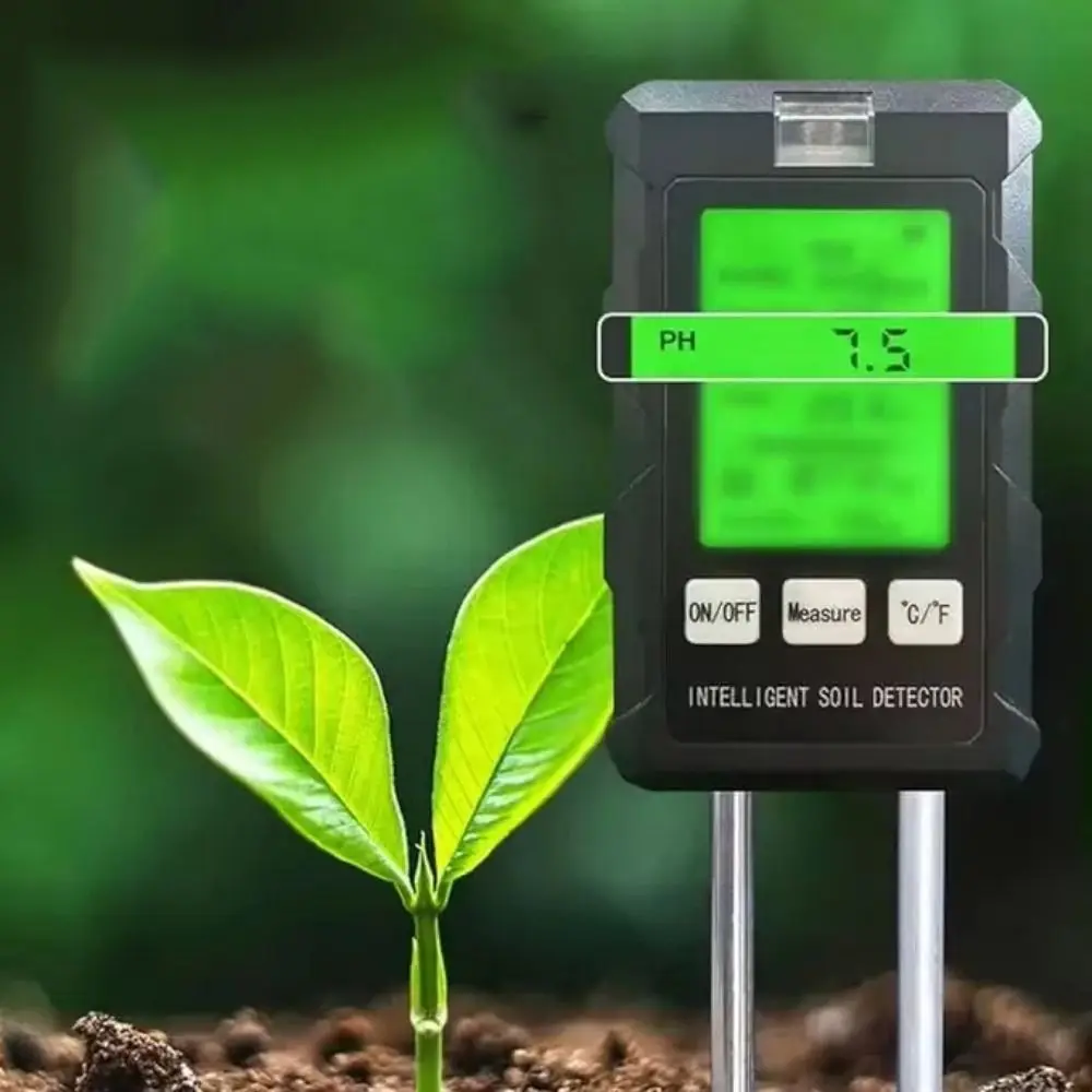 

6 in 1 6 in 1 Soil Meter Humidity Detection Sunlight Detection Soil PH Tester LCD Display Air Moisture Detection