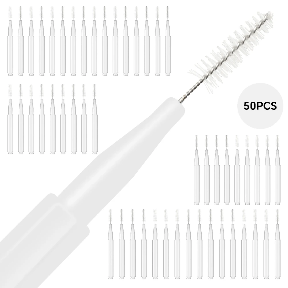 Interdental Brushes, Braces Flossers for Cleaner, Toothpick Floss Picks for Brace, Teeth Cleaning Tools Spiral Dental Brush Head