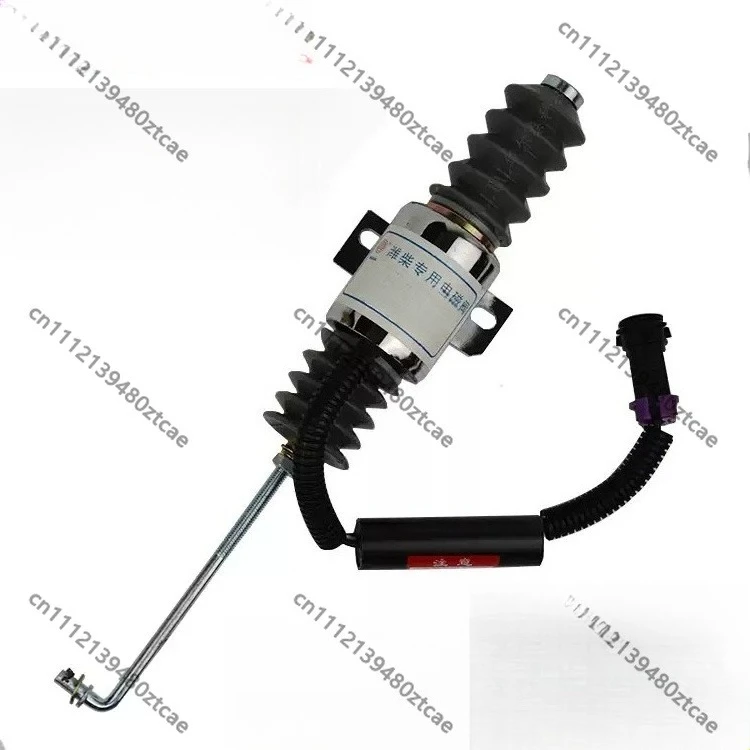 Diesel Engine Fuel Cut Solenoid Valve Flameout Electromagnetic Switch For Wheel Loader Engineering Machinery Replacement Parts