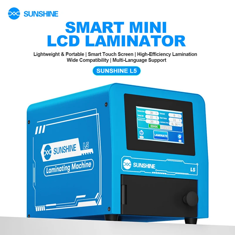 

SUNSHINE L5 Smart Mini LCD Laminator Multi-language Support Compatible with both under 8 inches Flat and Curved Screens