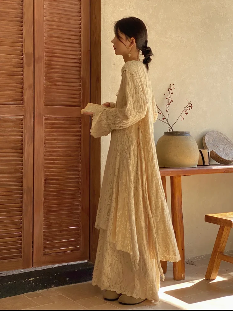 Chilled Zen Style Chinese Traditional Fairy Atmosphere Drifting Women's Clothing Set New Ethnic Chinese Style Reformed Hanfu