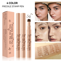 4 Colors Face Fake Freckles Pen Natural Waterproof Fake Freckles Pen Long Lasting Look Dot Spot Pen Makeup Tool Cosmetic