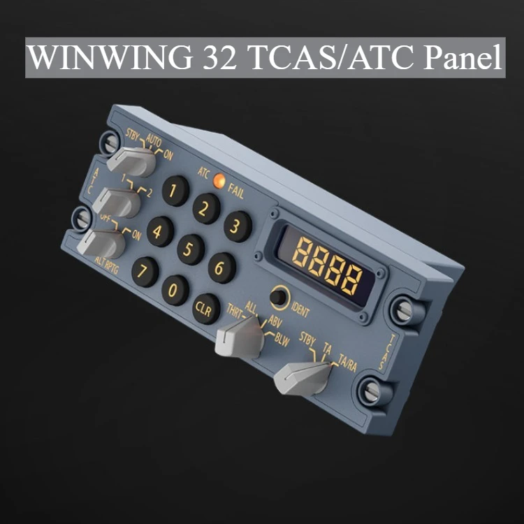 WINWING 32 TCAS/ATC Panel Simulation Flight Central Cockpit Control Panel For XPlane / MSFS2020 / MSFS2024 FOR PC