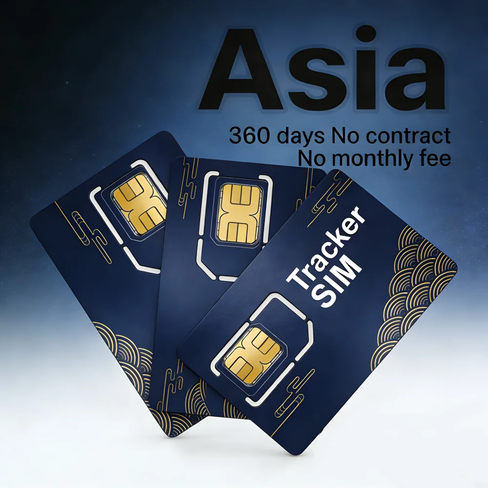 SIM Card Compatible with Multiple Models, 3-in-1 Size, Suitable for Asia Car GPS Tracker & Other Devices