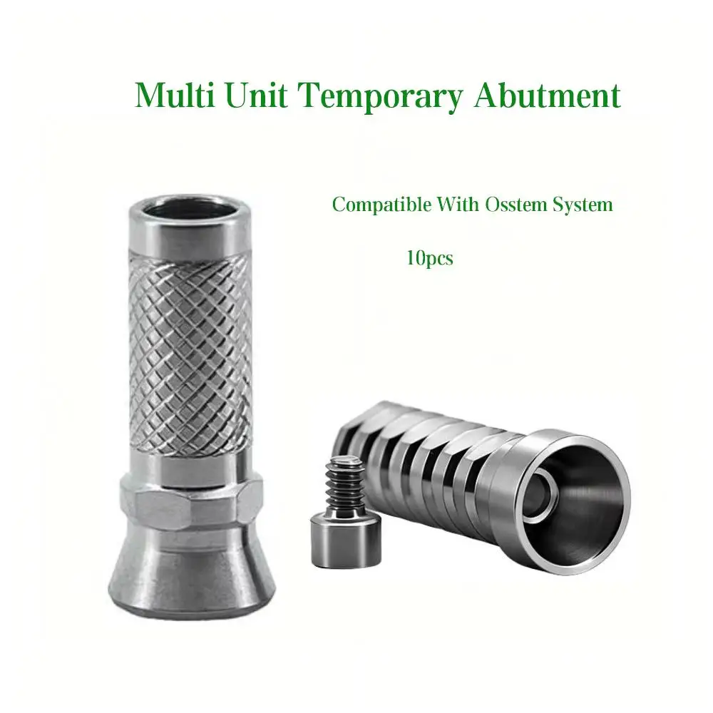 Osstem Compatible Temporary Multi Unit Abutment 10 Pcs Dental Lab Implant Provisional Components Titanium Cylinders MUA