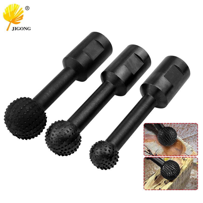 Angle Grinder Rotary File Carving Tools Grinding Head Spherical 12CM Sanding Wooden Trough Polishing Round Drilling Bits