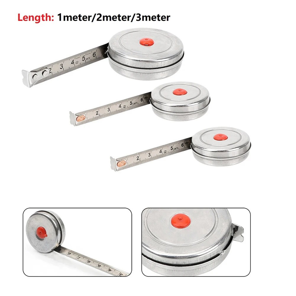 Easy To Read Portable Woodworking Handcraft Household Tape Ruler Tape Measure 1meter 2meter 3meter Silver Stainless Steel