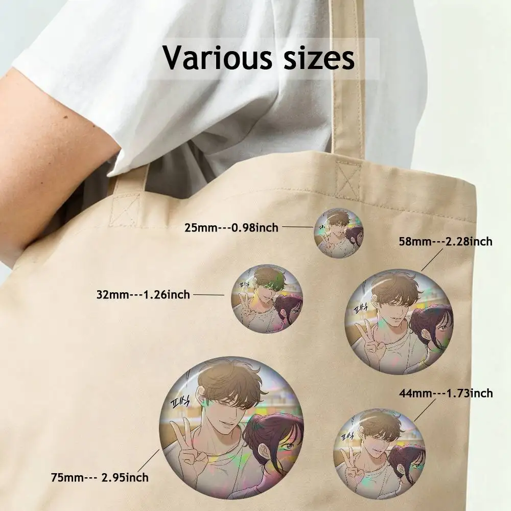 ovely Korean Manhwa Operation True Love Brooch on Backpack Fashion Jewelry Pins Badge Clothing Hat Accessories Gift for Friends