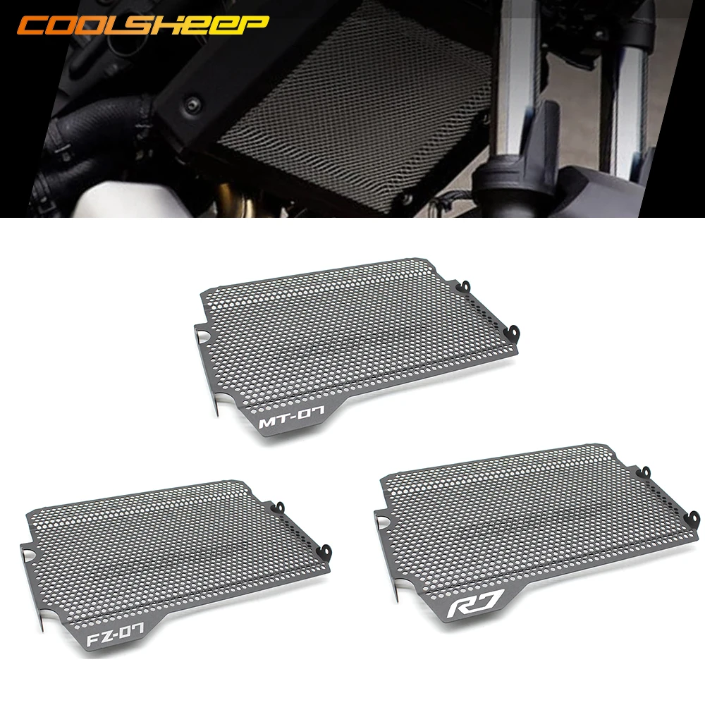 

For Yamaha MT07 FZ07 R7 2018 2019 2020 2021 2022 Motorcycle Accessories Radiator Grille Guard Cover Fuel Tank Protection Black