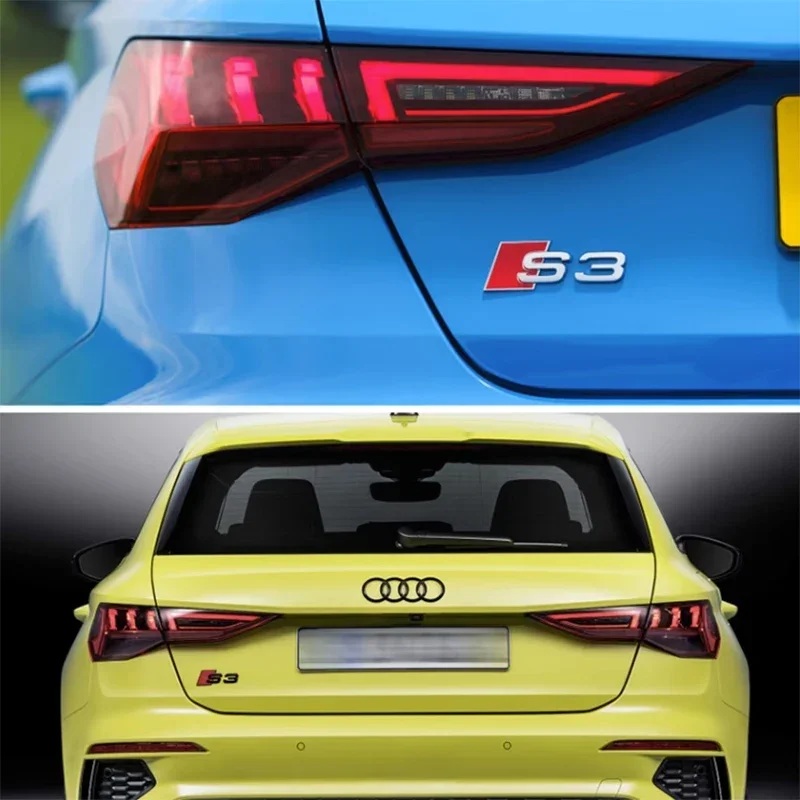 1Pcs Car Sticker Is Suitable For Audi S series S8 S7 S6 S5 S4 S3 Modified Displacement Rear Tail Label Electroplating Sticker