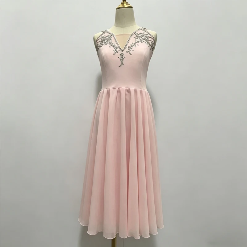 Ballet Tutu Long Chiffon Skirt Classical Dance Cupid Balerina Costumes Romantic Ballet Outfit For Girls Artistic Gymnastics Girl