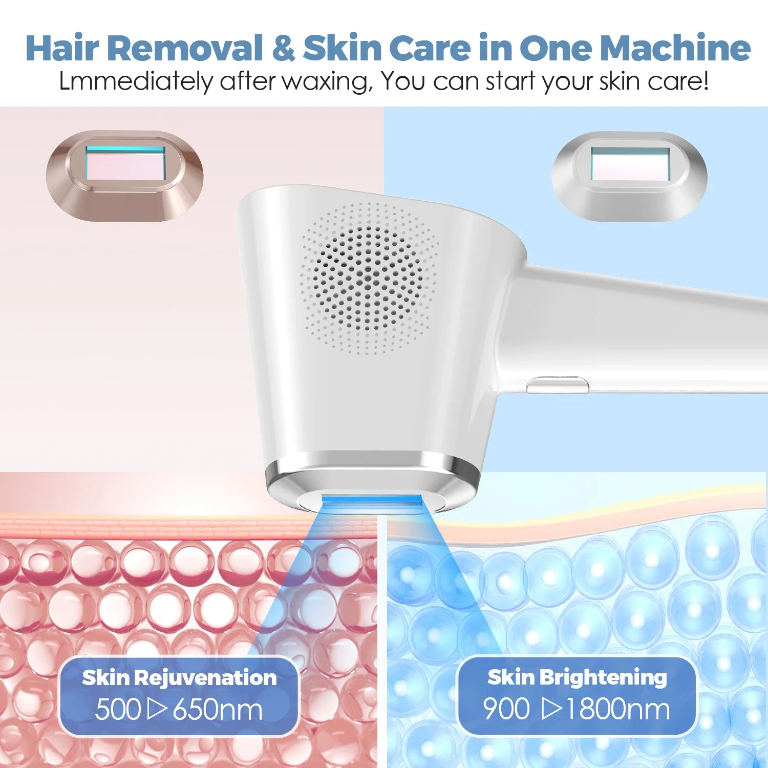 Laser Hair Removal Device Pro 3 In 1 Beauty Salon Grade Home Hair Remover Device With Cooling System IPL Body Painless Laser