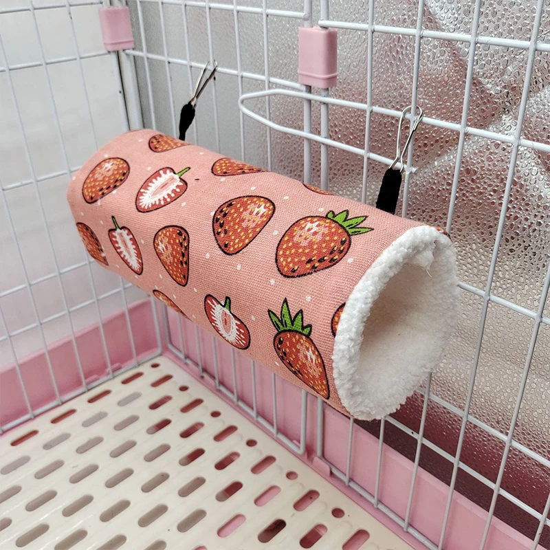 Warm Pet Hamster Cage Bed Toy Guinea Pig Tunnel Tube Chinchilla Hedgehogs Dutch Rats Cage Accessories Supplie Bearded Dragon Bed