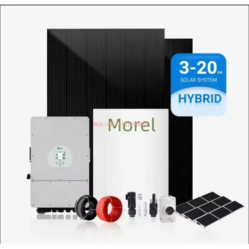 WMWMNU Complete Off Grid Solar Power System Kit 5Kw 10Kw 12Kw Solar Panel for Home Connect With Battery