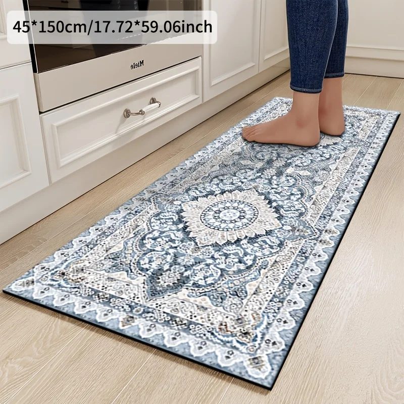 VIKAMA 1 PC Diatomite Kitchen Mat Long Strip Mat Minimalist Style Soft Rubber Pad Bathroom Carpet Entryway Doormat Laundry Room