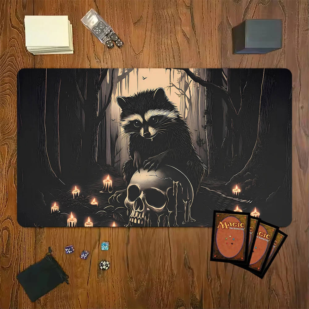 

Magic Gathering Playing Mat Funny Tarot Card MTG Playmat With Zones TCG Mats Computer Office Mousepad Trading Card Deskmats