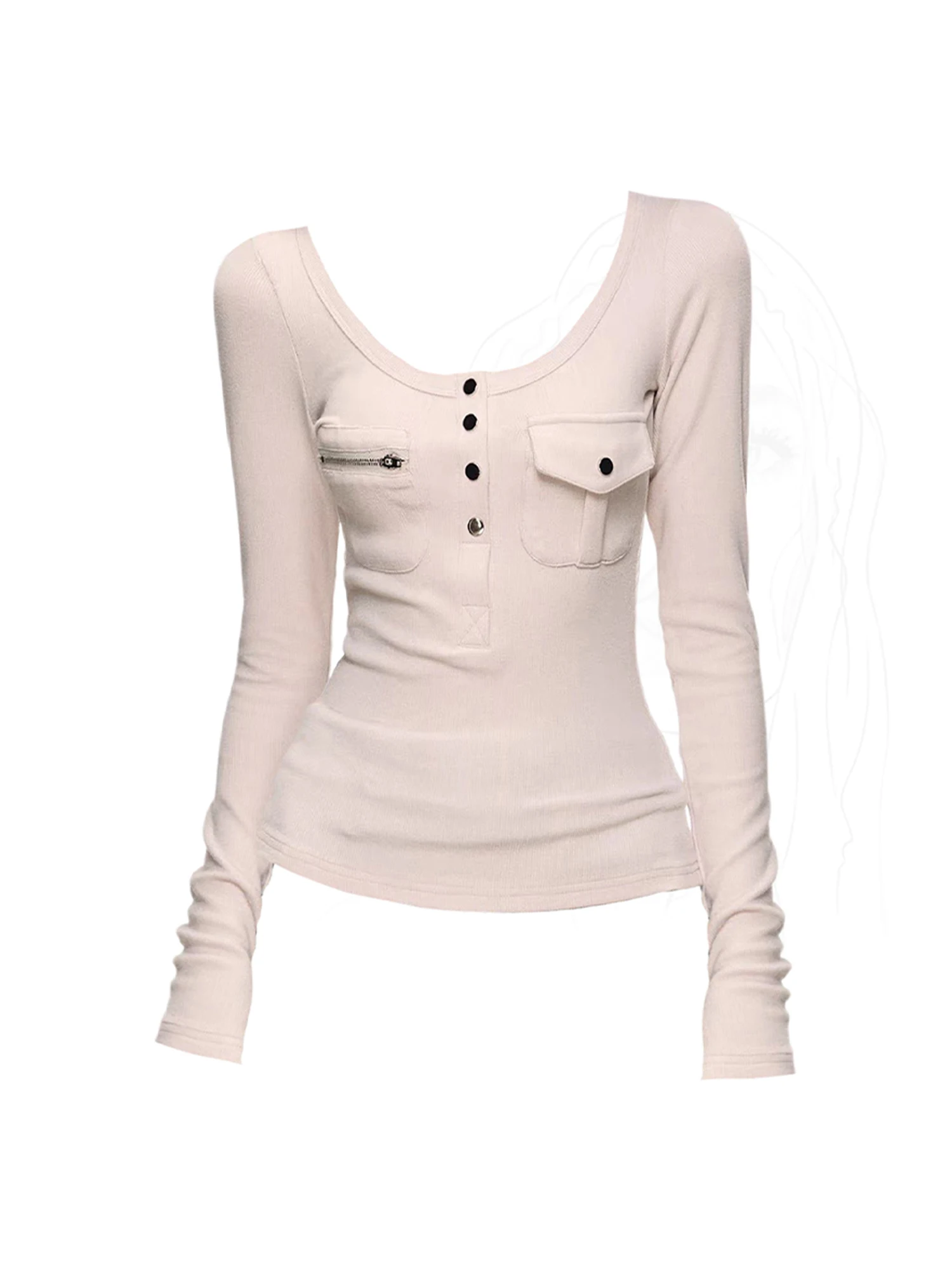 

Women Apricot Y2k T-shirt Vintage Harajuku Aesthetic Gyaru Tee Top Long Sleeve Oversize T-shirts 2000s Clothes Spring Autum 2025