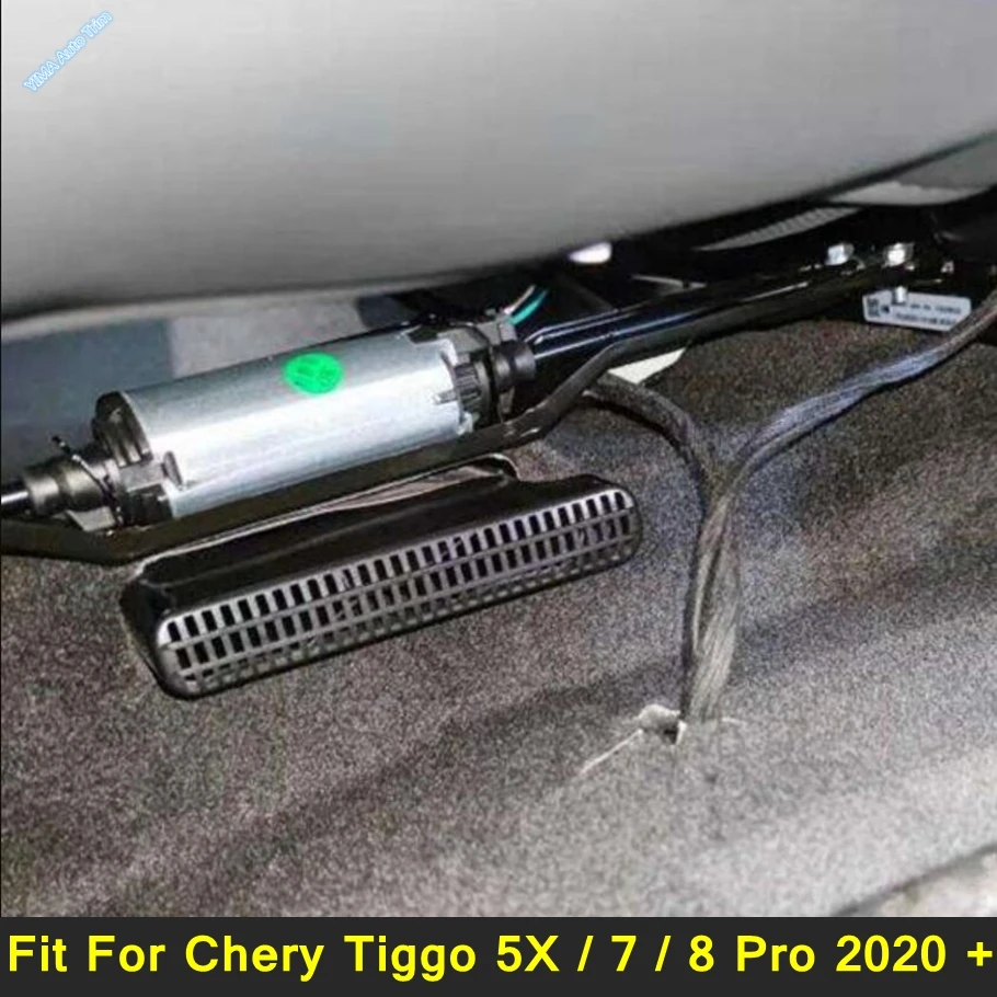 

Black Accessories 2PCS Under Seat Floor AC Air Condition Duct Vent Grille Cover Trim For Chery Tiggo 5X / 7 / 8 Pro 2020 - 2022