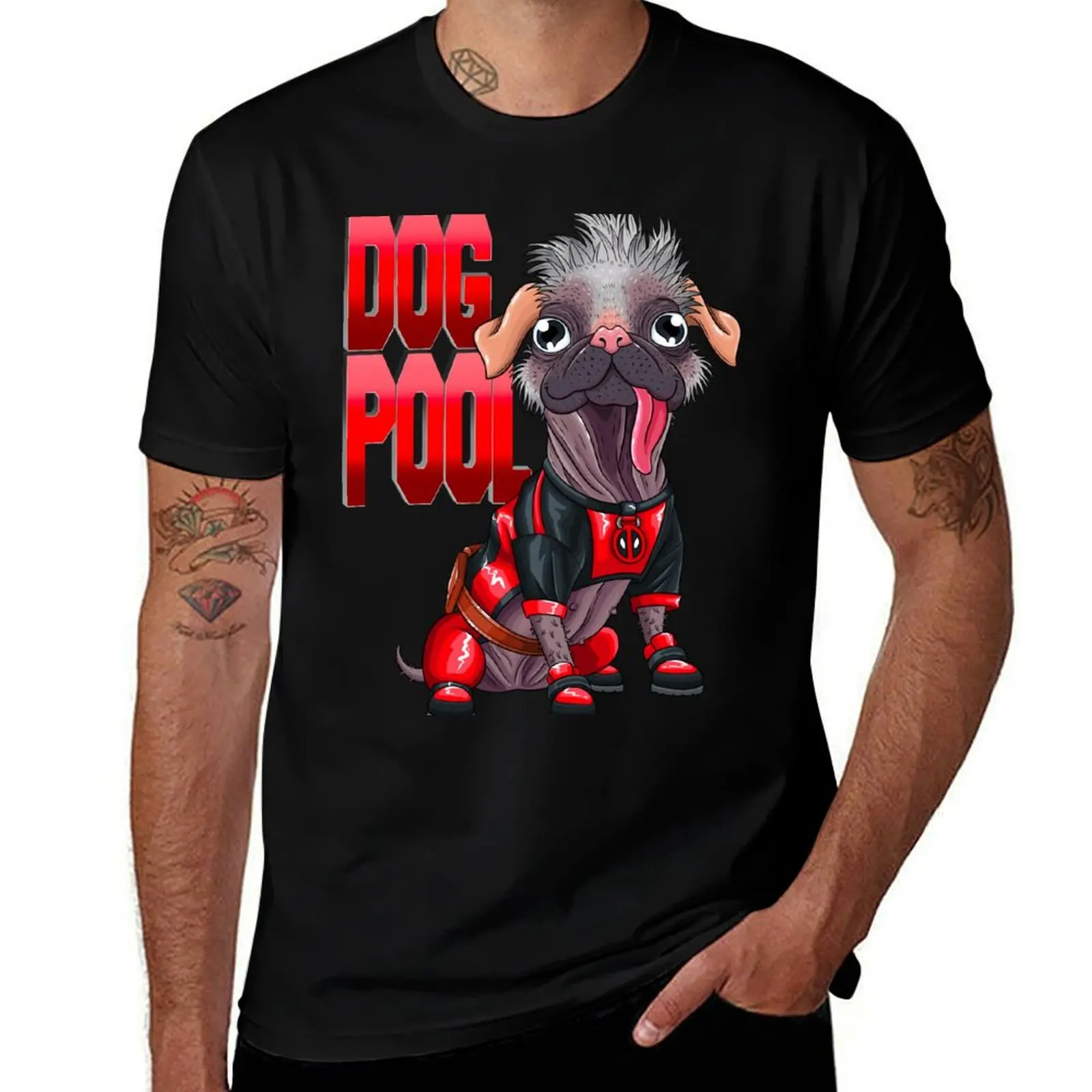 

DOGPOOOL cartoon dog T-Shirt t shirt man plain man t shirt cotton t shirts with prints T-Shirt