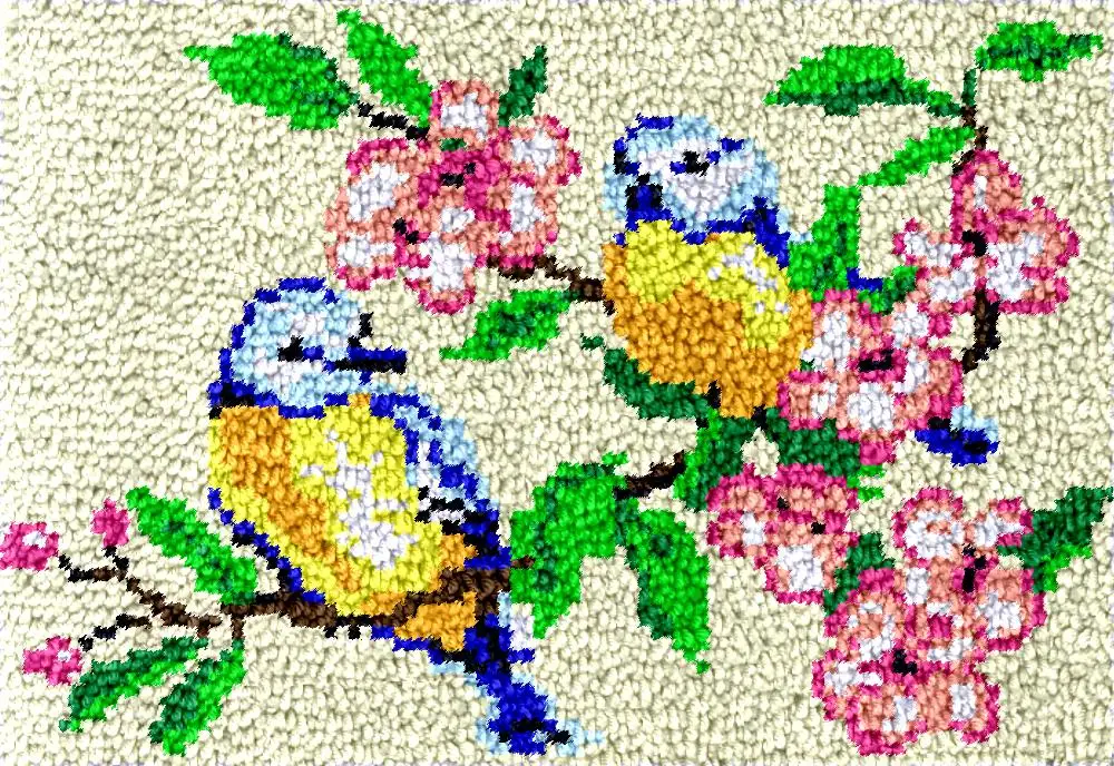 

цветы и птицы, большие наборы ковриков с защелкой «сделай сам», ремесло для взрослых, изготовление ковров, вышивки, завязанные точечные сумки из гобелена