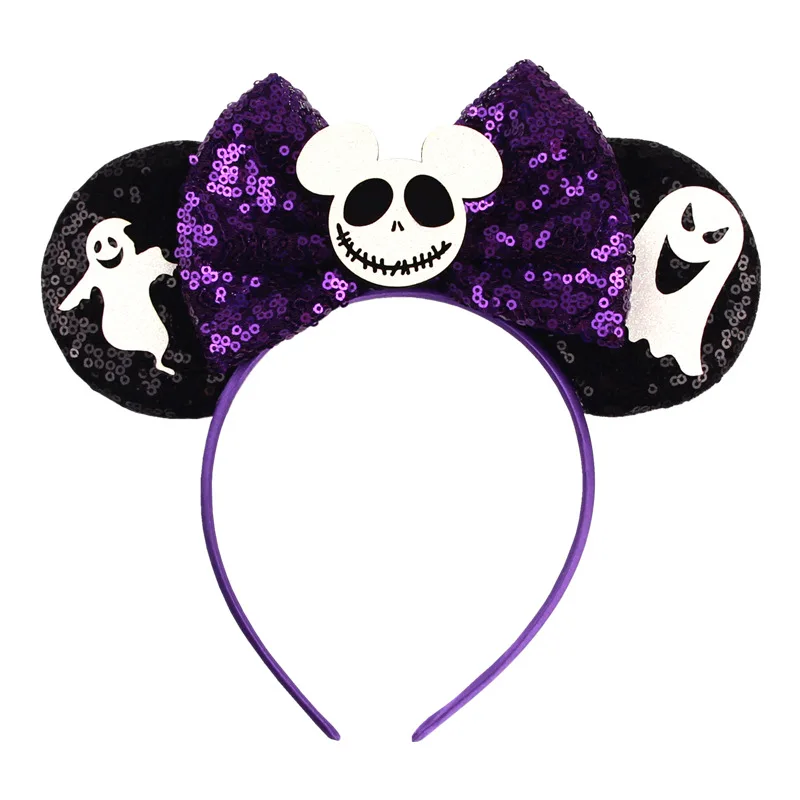 Halloween Mickey Mouse, Mickey Zombie, Ghost, Pumpkin Headband, Children\'s Cosplay, Party Hair Accessories