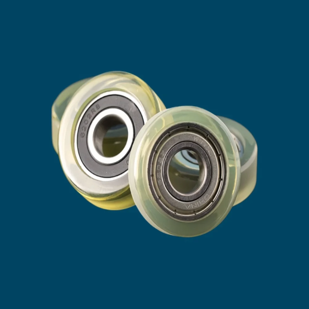 Random Color UMBB Polyurethane Coated Bearing Wheels Rollers Inner Diameter 3-8UM for Industrial Use