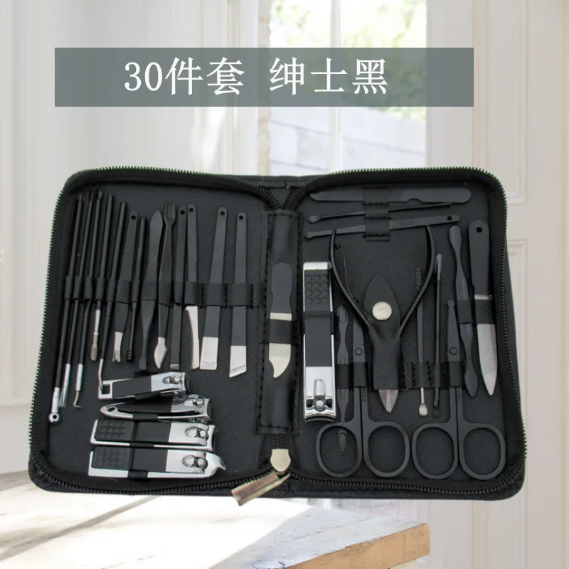 Manicure Set 30 In 1 Praktische Set Met Lederen Hoesje Professionele Hoogwaardige Roestvrijstalen Nagelknipper Persoonlijke Verzorgingstool