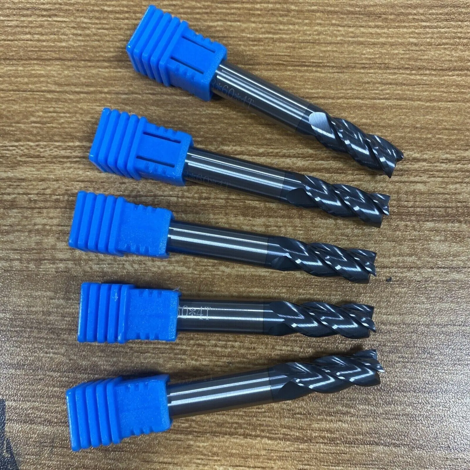 5pcs HRC45 D8 x 60 -4F tip diameter 8mm 4 Flute End Mill CNC Milling Cutter Bits CNC bits Spiral milling cutter HRC45D8x60-4F