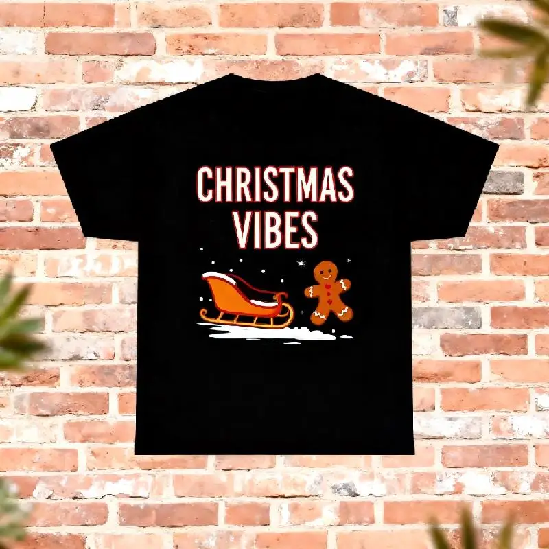 

Comfortable Daily Wear 200GSM Cotton T-Shirt Men's Street Style Loose Fit Short Sleeve Top Christmas Theme Print 2026