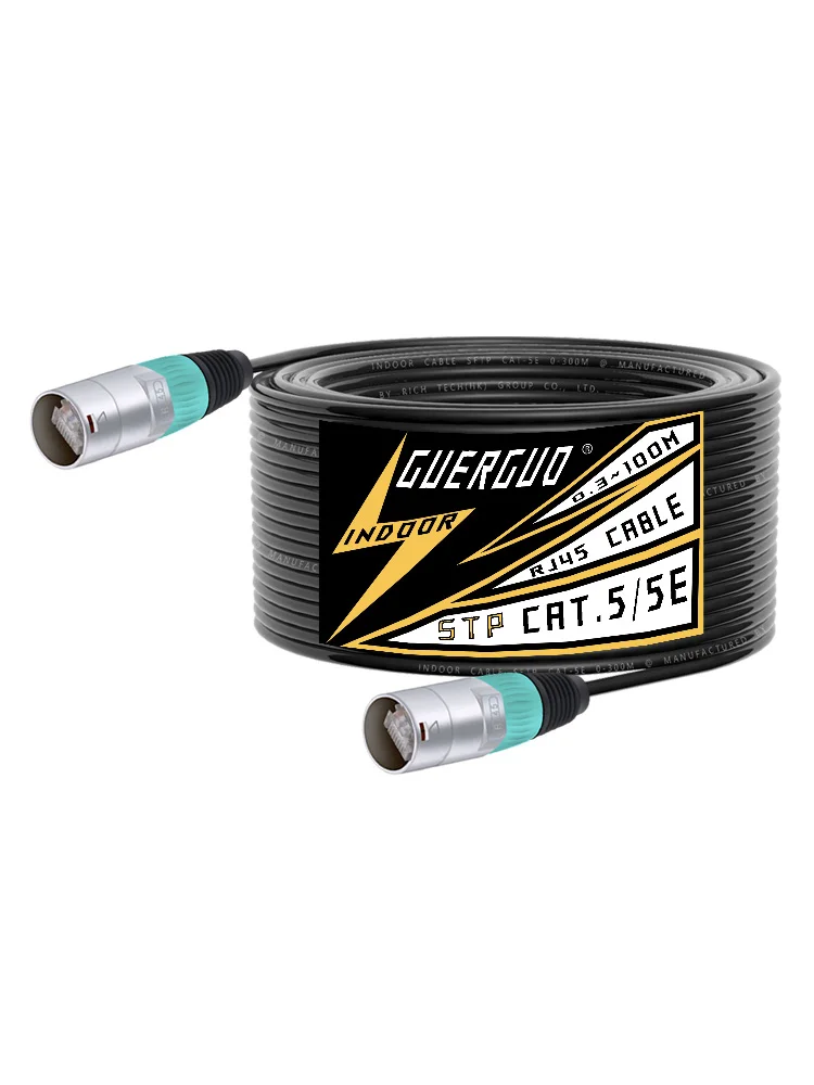 0.3M-100M CAT5/CAT5E RJ45 Stage Ethernet Przedłużacz ekranowany Zewnętrzny i wewnętrzny kabel sieci LAN STP/SFTP z wtyczką ze stopu cynku — zdjęcie produktu 5