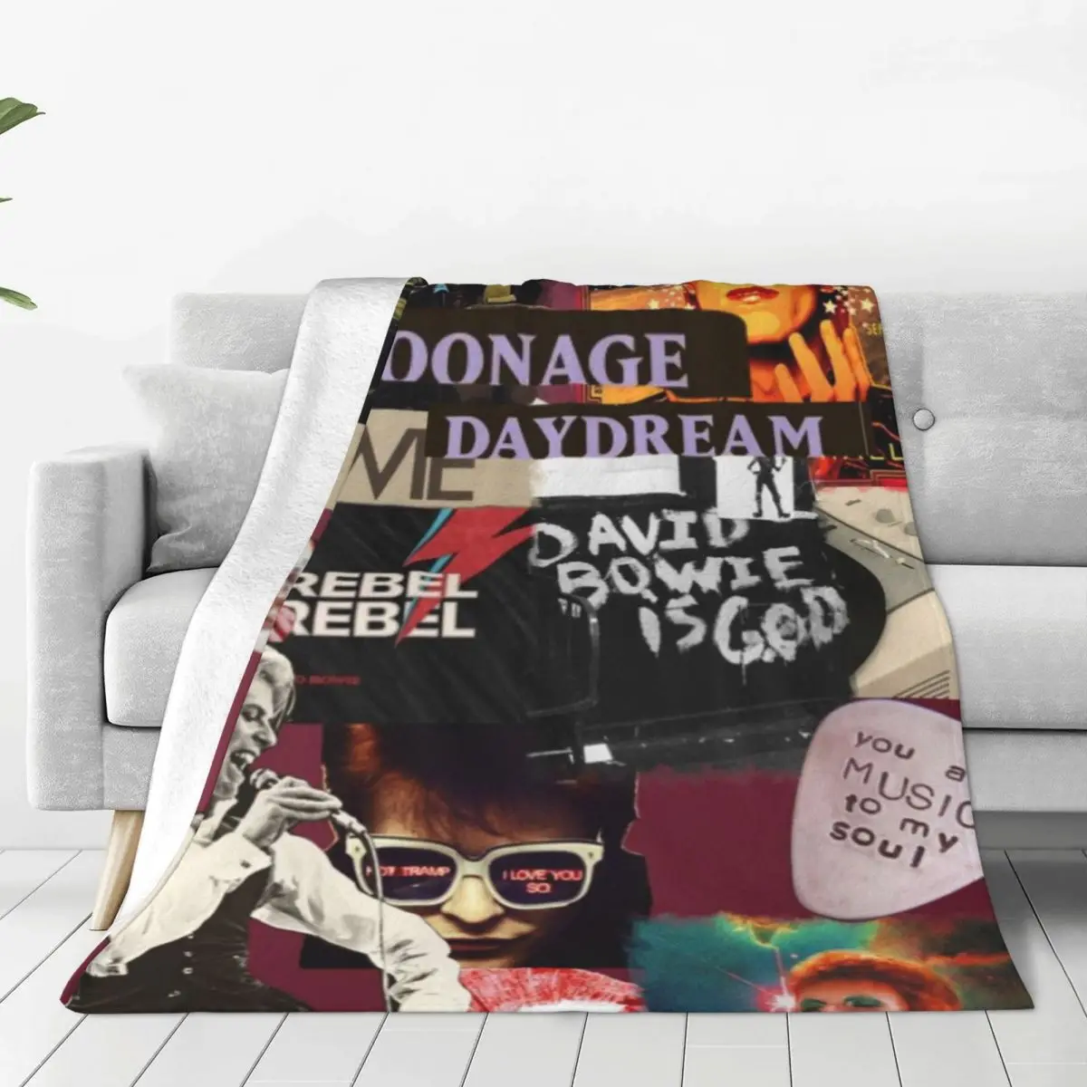 Star Single Davids Bowies blankets Warm Flange blankets Soft and comfortable blanket picnic blanket birthday gift