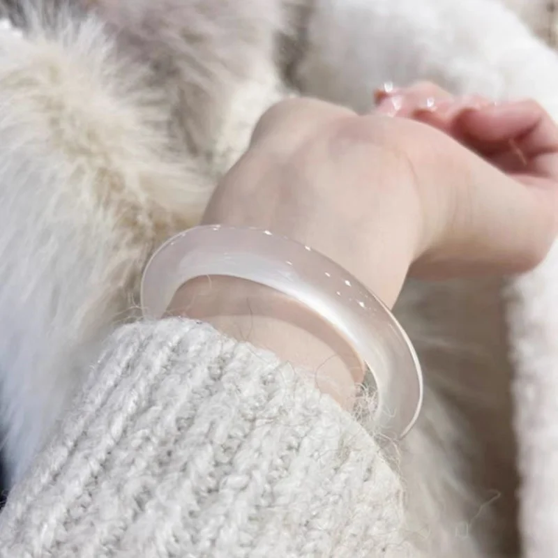 Jade Bracelet，Size 54mm-62mm，Female Natural Hetian Jade Bracelet，Sheep Fat White，Transparent and Warm，Beautiful Jade Jewelry Is
