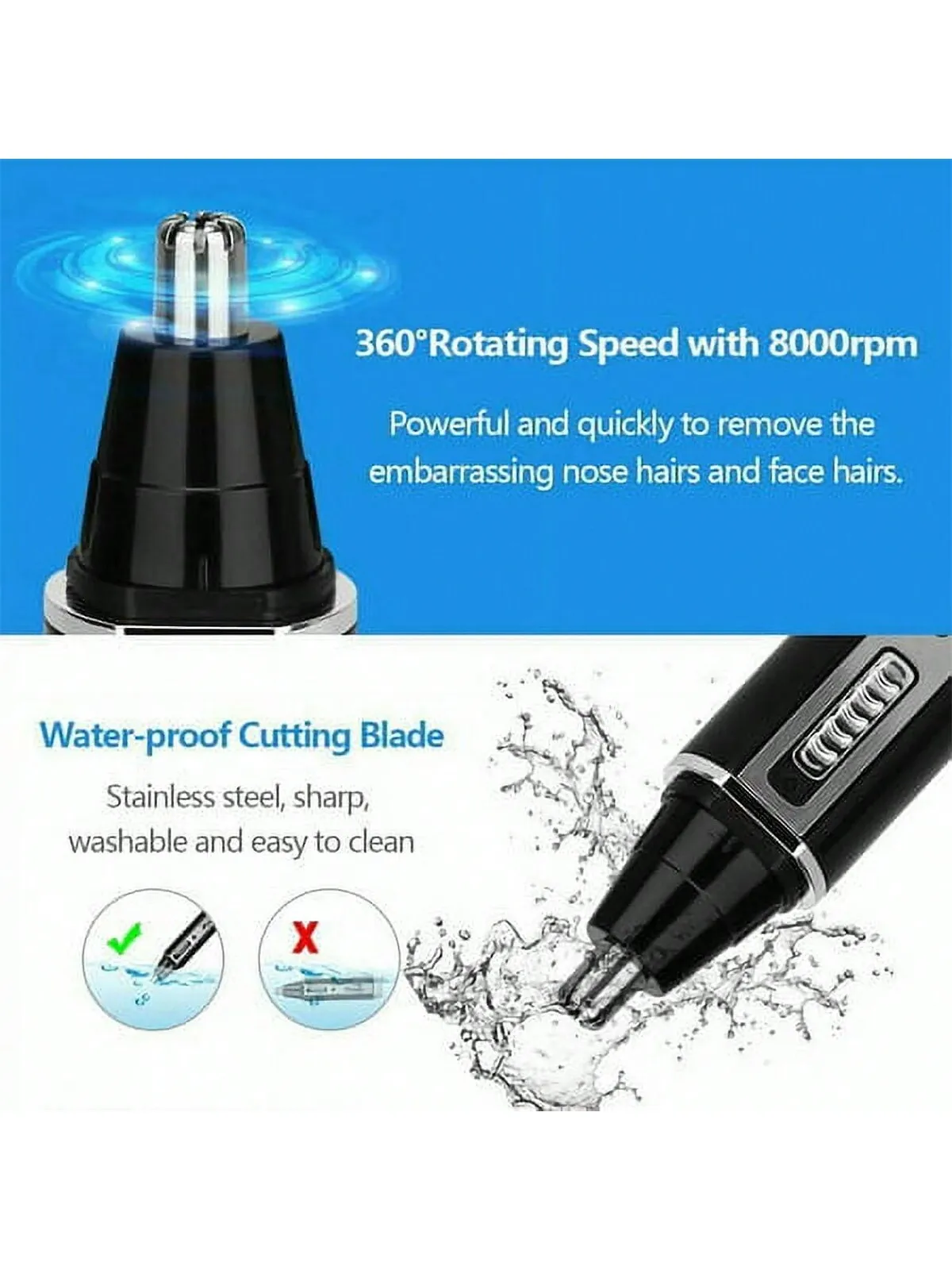 2026 Electric4 في 1 آلة إزالة الشعر المقاومة للماء إزالة شعر الأنف بيكيني الحاجب اللحية المقص التهيأ أدوات للعناية الشخصية قابلة للشحن #4