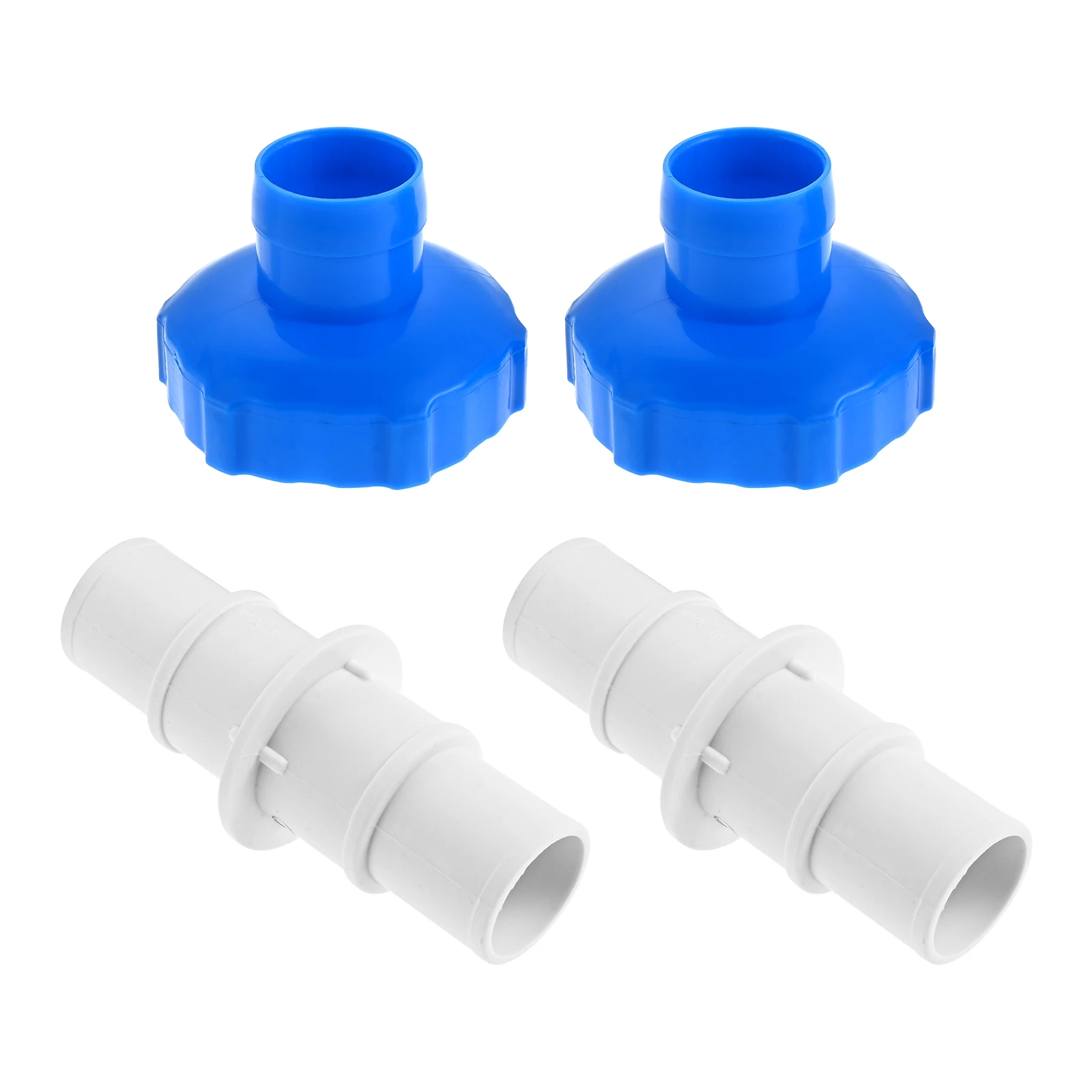 4Pcs Pool Vacuum Hose Adapter Kit 1-1/4 or 1-1/2 Hose Coupling and 11238 B Adaptor for Swimming Pool Vacuum Cleaner Filter Pump