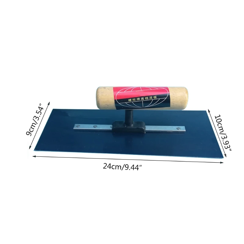 A2UD เหล็กคาร์บอนเกรียงฉาบปูนสีฟ้าเหมาะสำหรับผนังฉาบ Troweling การปรับปรุงเกรียง 24 ซม.x 10 ซม./9.45x3.94''