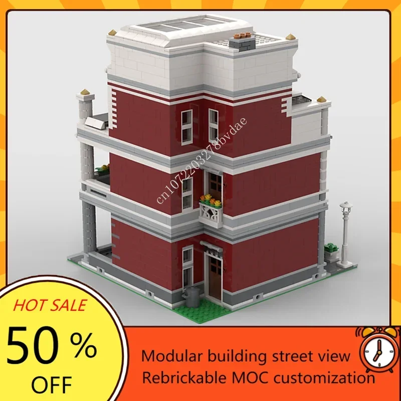 3262PCS Fire Department Modular MOC Creative street view Model Building Blocks Architecture Education Assembly Model Toys Gifts