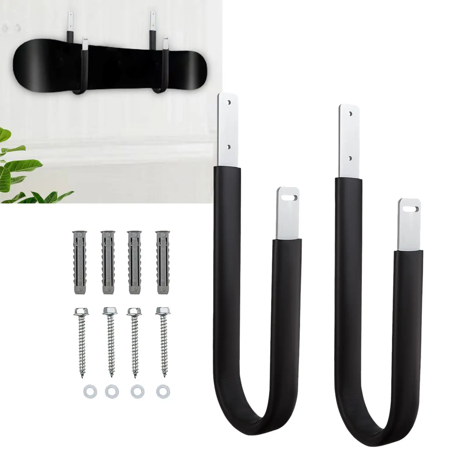 

2x Surfboard Wall Rack Wall Hangers for Wakeboard Kiteboarding Paddle Board