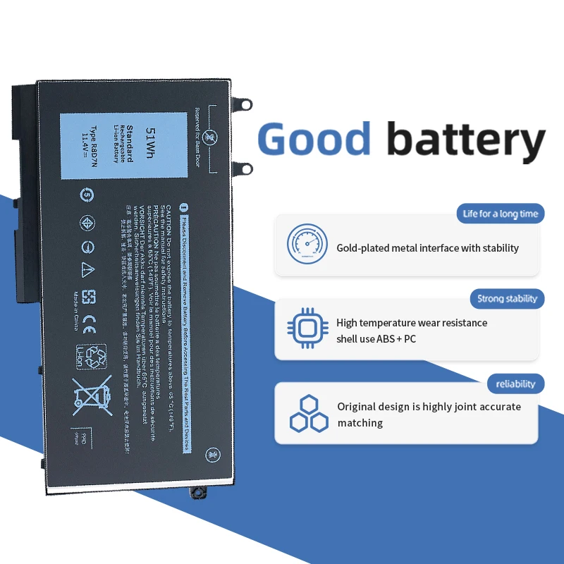 SUOZHAN R8D7N Laptop Battery For Dell Latitude 5400 5500 Precision 3540 Inspiron 7590 7591 7791 2-in-1 Sereis R8D7N 11.4V 51WH - Image 3