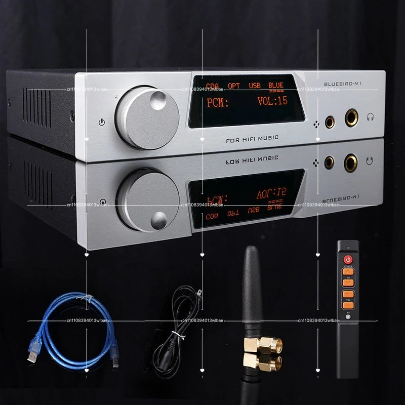 Dual ES9038Q2M Audiophile Audio Decoder Bluetooth 5.1 QCC5125 Lossless HIFI Decoder Converter, Supports DSD512 Decoding Driver