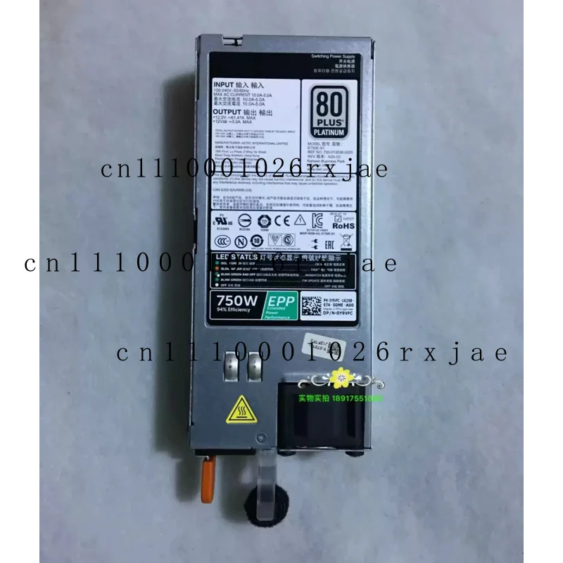

Original For DELL R630 R730 R730XD 750W Power Supply 80 PLUS D750E-S6 DPS-750AB-15A 0G6W6K G6W6K CN-0G6W6K 100% Tested
